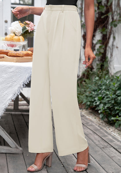 Vanilla Ice Women's High Waisted Wide Leg Business Work Pants