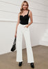 Off White Women's Straight Leg Pull On Denim Pant High Waisted Stretch