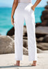 Brilliant White Women's Straight Leg Cargo Pants Casual Y2K High Waisted Styles