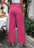 Magenta Women's High Waisted Wide Leg Business Work Pants