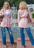Peach Blush Women's Casual Long Suit Jacket Belted Fashion Office Blazer Outfit