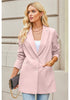 Peach Blush Women's Long Professional Office Casual Pocket Lapel Blazers