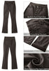 Espresso Women's Bell Bottom High Waisted Faux Leather Pants Flare Pants