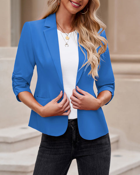 LookbookStore Blazers for Women Suit Jackets Dressy 3/4 Sleeve Blazer Business Casual Outfits for Work