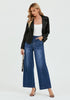Darkness Blue Women's Stretchy Pull On Jeans High Waisted Denim Pants