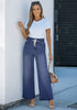 Darkness Blue Women's High Waisted Straight Leg Wide Leg Y2K Jeans Pants