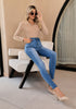 Nightfall Blue Women's Classic Stretch Pants Trouser Skinny High Waist Denim Jean