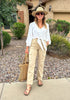 Beige Women's Straight Leg Cargo Pants Casual Y2K High Waisted Styles