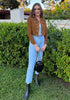 Brown Women's Basic Long Sleeves Fitted Denim Cropped Jacket
