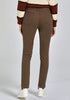 Cocoa Brown Women's High Waisted Fleece Lined Thermal Skinny Denim Pants