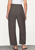 Coffee Brown Women's Casual High Waisted Lightweight Lounge Barrel Cropped Pants Soft Smocked Comfort Wear