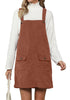 Sierra Women's Fashion Adjustable Straps Corduroy Overalls Pinafore Short Dresses