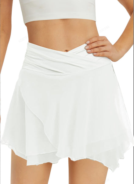 White swim skirt
