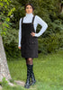 Black Women's Fashion Adjustable Straps Corduroy Overalls Pinafore Short Dresses
