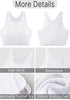 Off White Women's High Waisted Two Piece Bikini Sets Textured High Neck Racer Back Swimsuits