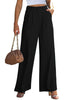 Black Women's High Waisted Wide Leg Business Work Pants