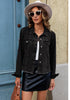 Graphite Black - Acid Wash Women's Denim Frayed Hem Button Up Distressed Jackets