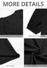 Black Women's Puff Sleeve V-Neck Blouses Business Casual Work Tops