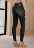 Washed Black Women's Classic Stretch Pants Trouser Skinny High Waist Denim Jean