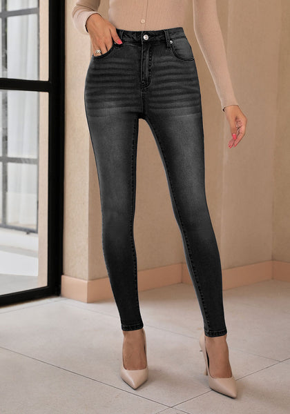 LookbookStore Skinny Jeans for Women Trendy High Waist Slim Fit Comfort Jeggings Jeans Stretchy Denim Pants Work Casual