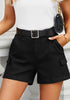 True Black LookbookStore 2023 Cargo Shorts for Women High Waisted Casual Summer Stretchy Chino Shorts Short Cargos Colored Jeans