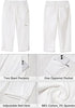 Ivory White Women Waist High Waist Slight Stretch Capri Elastic Wais