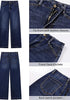 Darkness Blue Women's High Waisted Wide Leg Jeans with Comfort Stretch and Functional Pockets