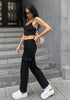 True Black Women's Straight Leg Cargo Pants Casual Y2K High Waisted Styles