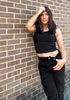 True Black Women's Straight Leg Cargo Pants Casual Y2K High Waisted Styles