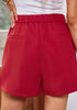 True Red Women's High Waisted Pleated Dress Shorts for Business and Casual Outfits