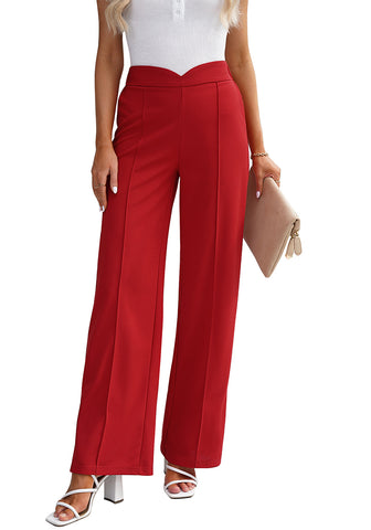 True Red Women's Stretch Business Casual High Waisted Work Office Wide Leg Trouser Pants