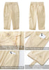 Beige Women's High Wasited Cargo Pants Cuffed Hem Elastic Waist Capri Pants With Pockets