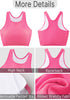 Hot Pink Women's High Waisted Two Piece Bikini Sets Textured High Neck Racer Back Swimsuits