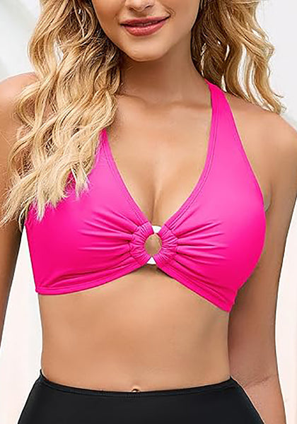 O-Ring Linked Bikini Tops for Women Beach Swimsuits Pool Party Bathing Suit