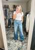 Azure Mood Women's High Waisted Straight Leg Wide Leg Y2K Jeans Pants