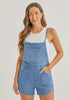 Lakeside Blue Women's Denim Jean Pockets Rompers Adjustable Spaghetti Strap Denim Loose Bib Overall