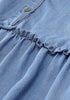 Blue Breeze Women's Brief Loose Denim Button Down Dress with Pockets