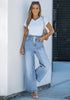 Azure Mood Women's High Waisted Straight Leg Wide Leg Y2K Jeans Pants