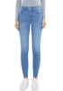 Medium Blue Women's Classic Stretch Pants Trouser Skinny High Waist Denim Jean