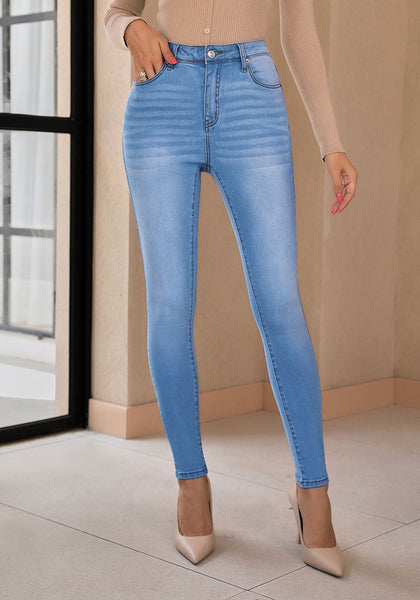 LookbookStore Skinny Jeans for Women Trendy High Waist Slim Fit Comfort Jeggings Jeans Stretchy Denim Pants Work Casual