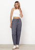 Dark Grey Women's Relaxed Fit Drawstring Regular Full Length Hiking Casual Baggy Pant