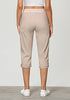Pioneer Beige Women Waist High Waist Slight Stretch Capri Elastic Wais