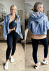 Medium Blue Women's Denim Jackets Vintage Lightweight Cropped Button Down Jacket