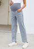 Roadknight Blue For Women's Maternity Plus Size Vintage All Season Mom Jean Ankle Pant