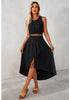 Women's Business Suiting Crop Top High Waist Skirt Set