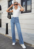 Cool Classic Womens Flare Jeans High Waisted Wide Leg Baggy Jean for Women Stretch Denim Pants