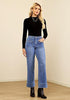 Lookbook Store  Women's All Season High Rise Wide Leg Jeans with Four Pockets Multi Occasion Wear