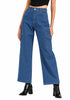 Classic Blue Women's Cargo Denim Relaxed Fit Y2K Wide Leg Pants