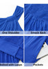 Royal Blue Comfy Sleeveless Belted Jumpsuits & Long Rompers for Women