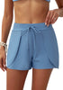 Blue Gray Women's Swim Pants Drawstring Tulip Beach Bottoms Swimwear